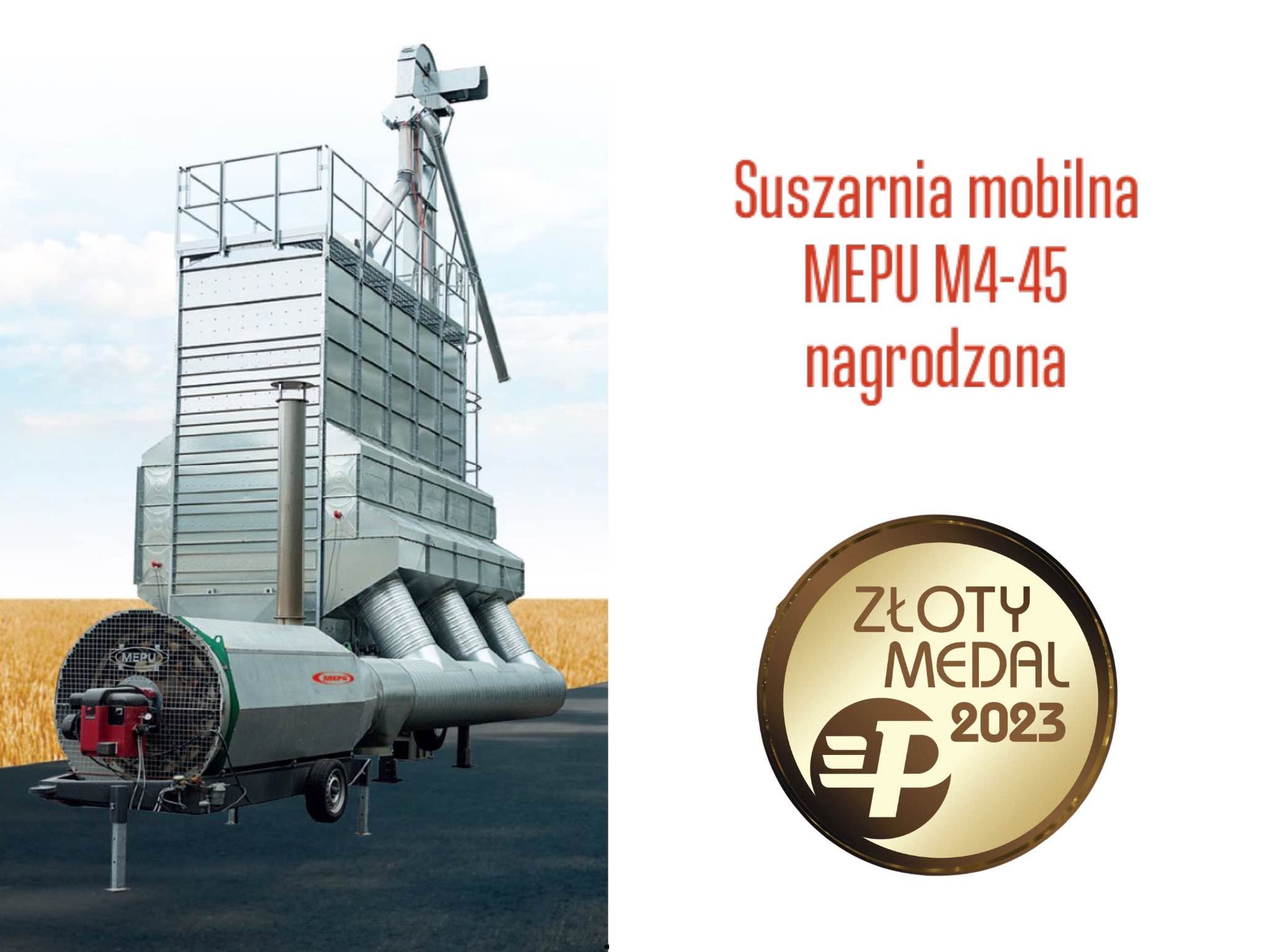 Suszarnia mobilna M4-45 z naszej oferty nagrodzona Złotym Medalem Grupy MTP